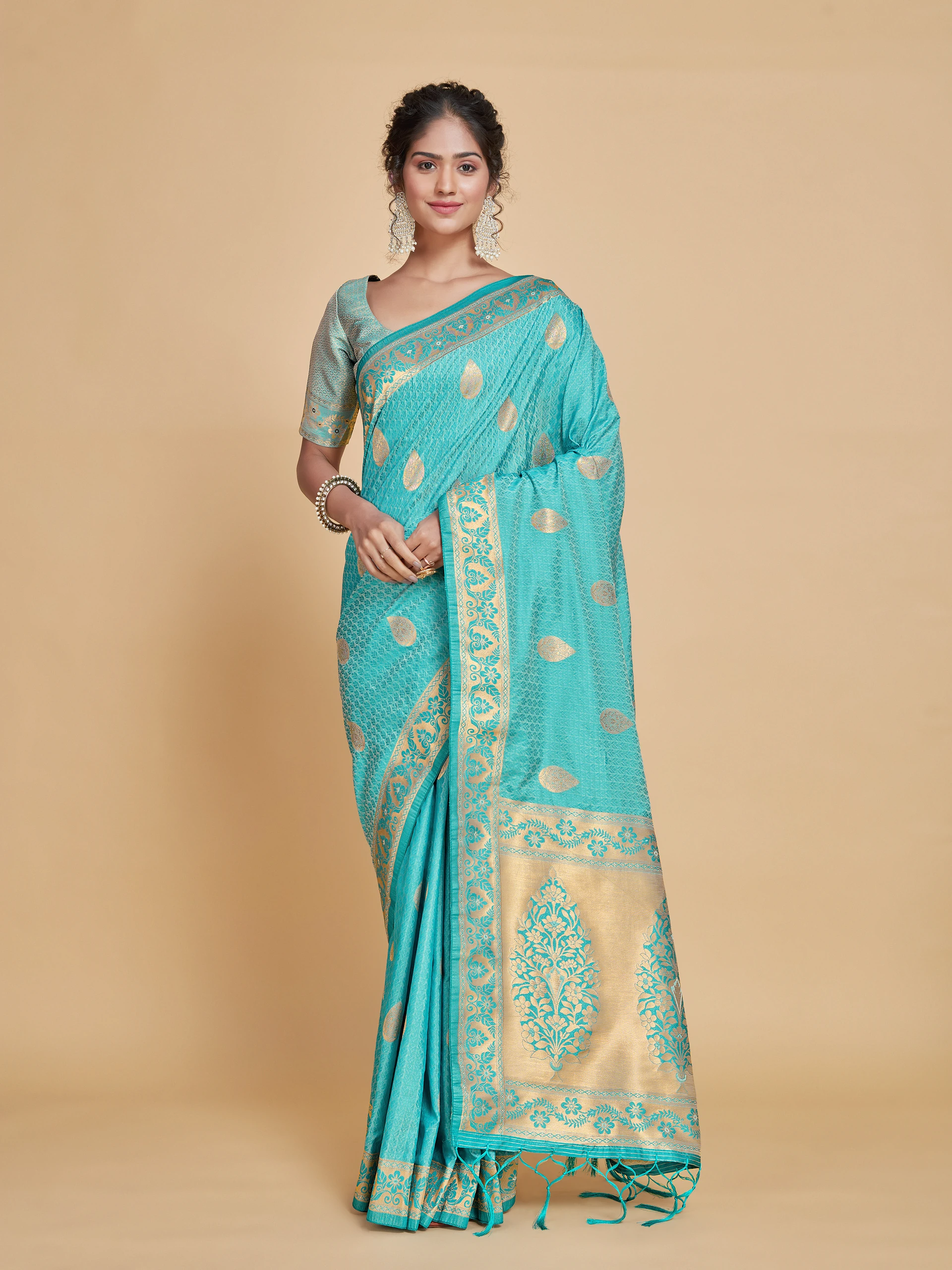 Azure Breeze Saree